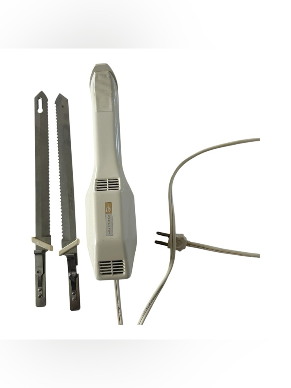 Vintage Electrix Gourmet 4 Electric Carving Knife White Dual Blades USA Works‎